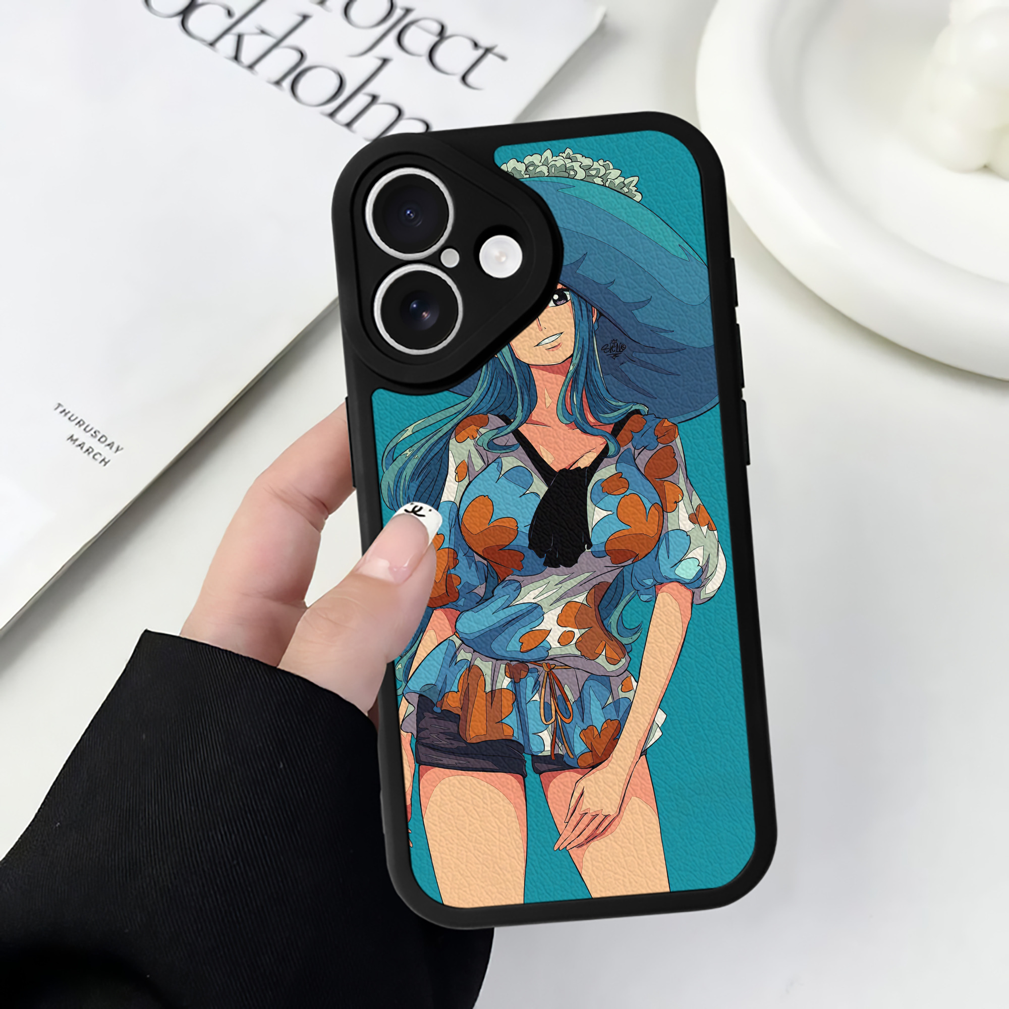 （画像用） ワンピース ONE PIECE 【iPhone 16シリーズ対応】シリコンスマホケース（レザー調） 材質：シリコン